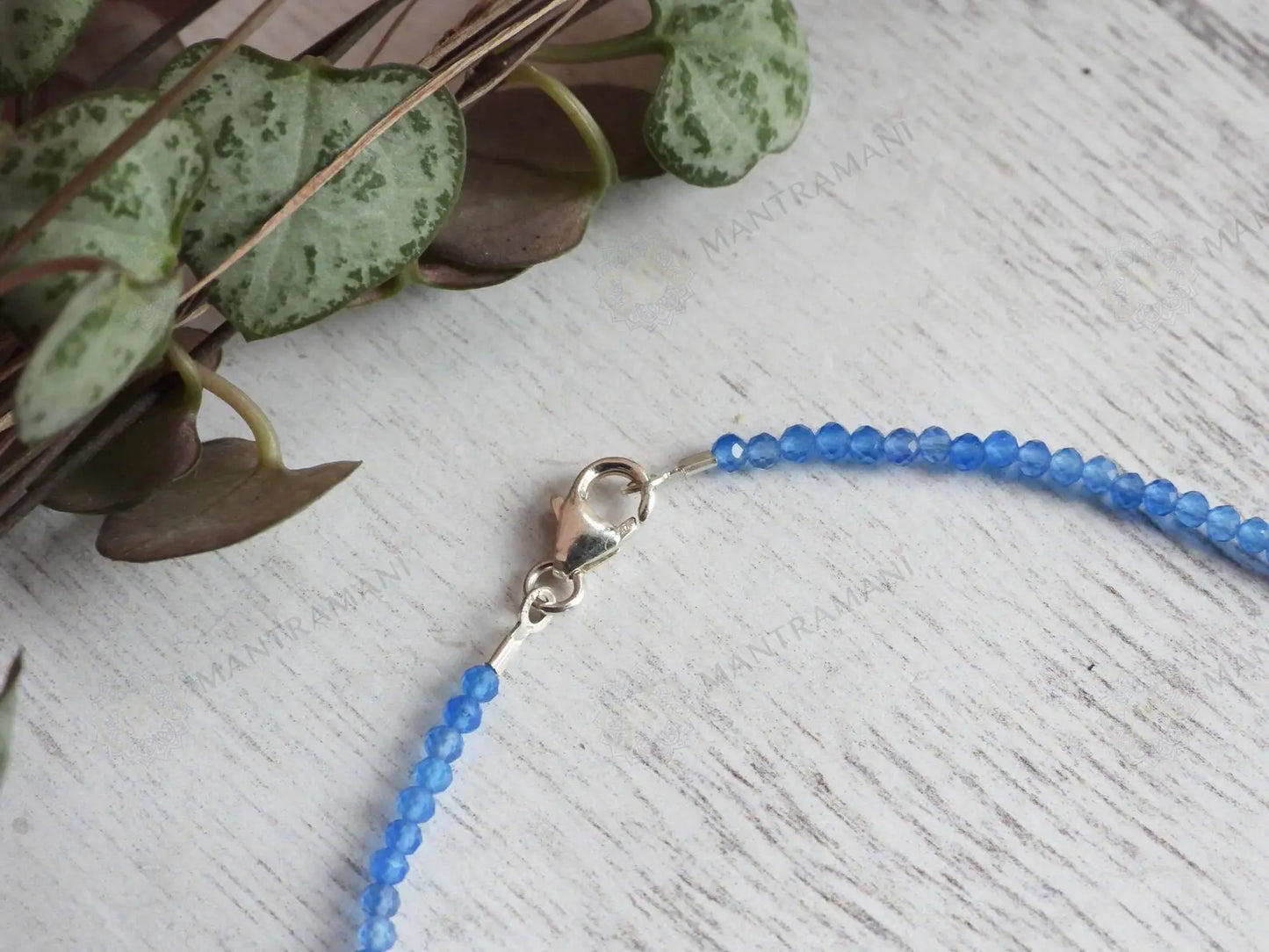 MantraMani® Blue Lace Chalcedony Anklet
