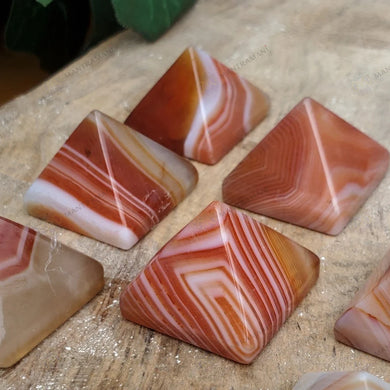 MantraMani® Carnelian Pyramid – Confidence, Motivation & Energy Boost Crystal Pyramid