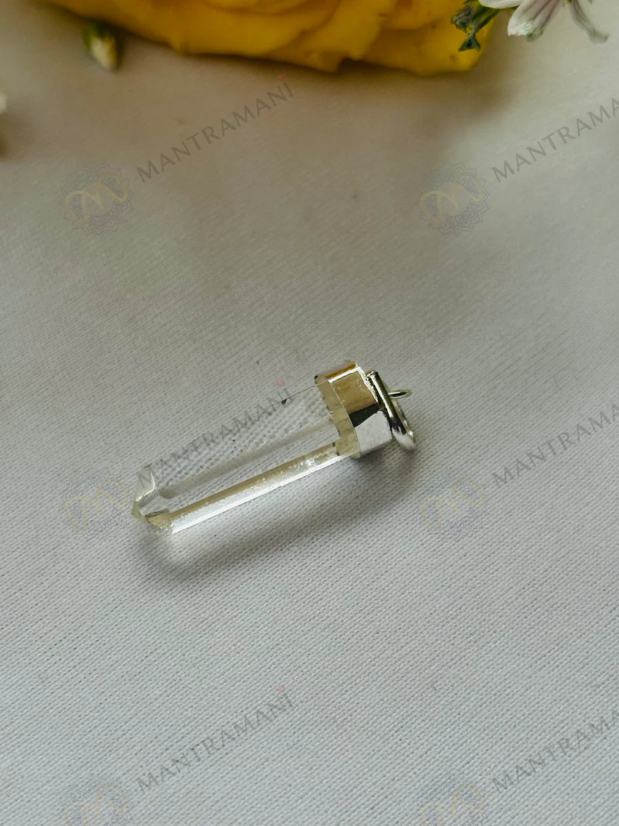 MantraMani® Clear Quartz Pencil Pendant