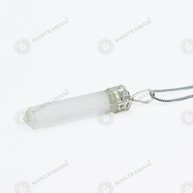 MantraMani® Clear Quartz Pencil Pendant