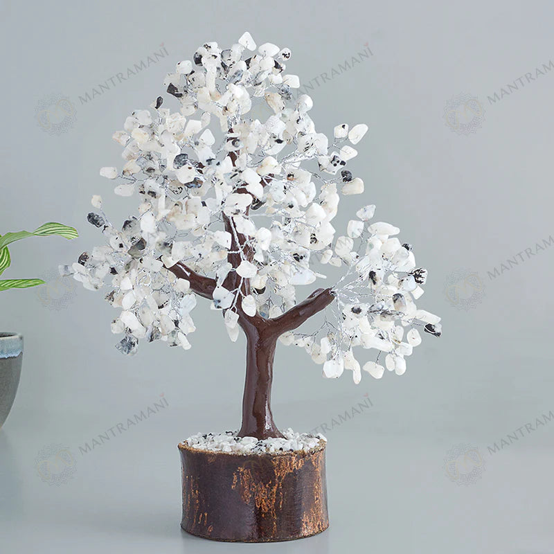 MantraMani® Clear Quartz Crystal Tree – Removes Depression, Anger & Anxiety
