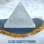 MantraMani® Clear Quartz Pyramid – Energy Cleansing, Meditation & Focus Crystal Pyramid