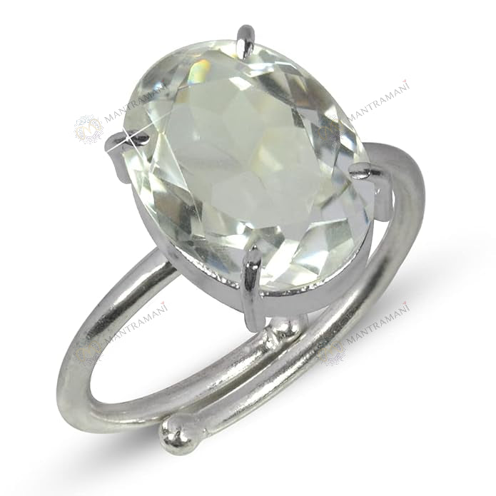MantraMani® Clear Quartz Ring: Removes Depression, Anger & Anxiety