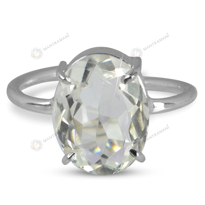 MantraMani® Clear Quartz Ring: Removes Depression, Anger & Anxiety