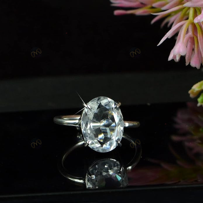MantraMani® Clear Quartz Ring: Removes Depression, Anger & Anxiety