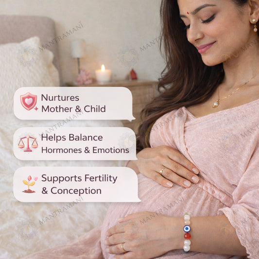 MantraMani® Divine Fertility™ Bracelet for Fertility, Safe Conception, Pregnancy Protection