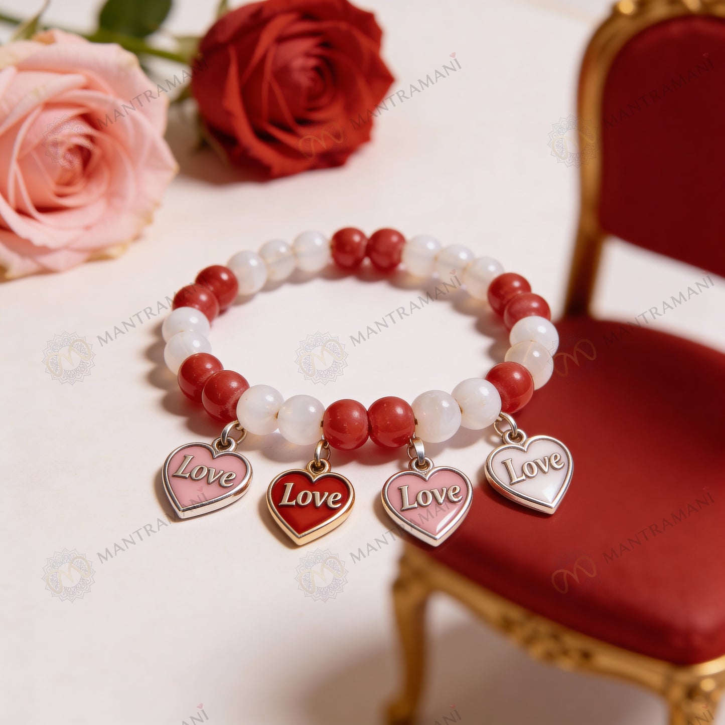 MantraMani® DearHeart™ Bracelet for Love Pain, Heartbreak Healing, Emotional Safety & Self-Confidence- A Comfort Bracelet for Young Souls.