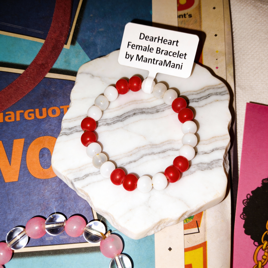 MantraMani DearHeart™ Bracelet for Love Pain, Heartbreak Healing, Emotional Safety & Self-Confidence- A Comfort Bracelet for Young Souls. - MantraMani® Authentic Vedic Gemstone