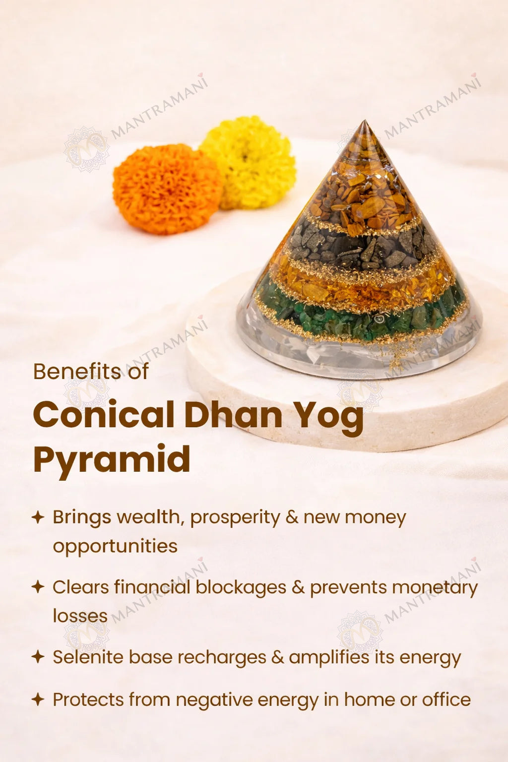 MantraMani® Dhan yog Pyramid
