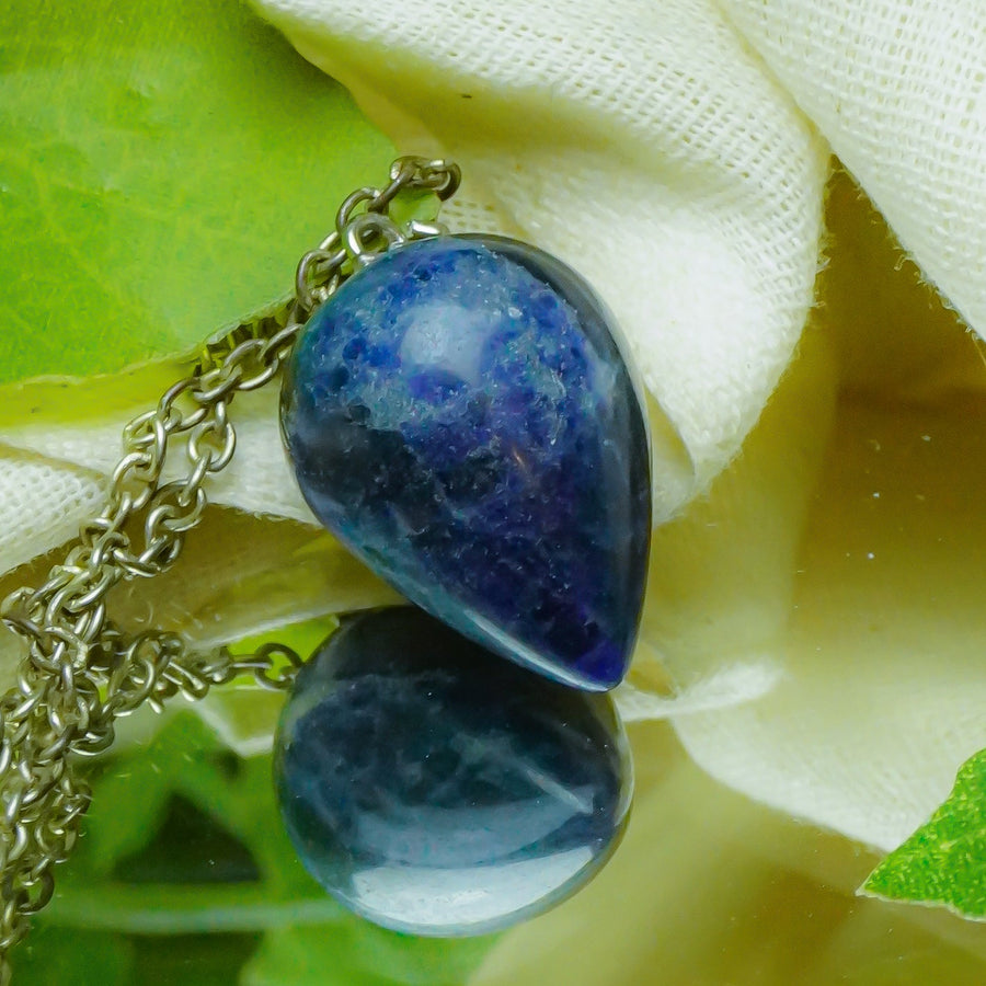 MantraMani® Sodalite Crystal Drop Pendant