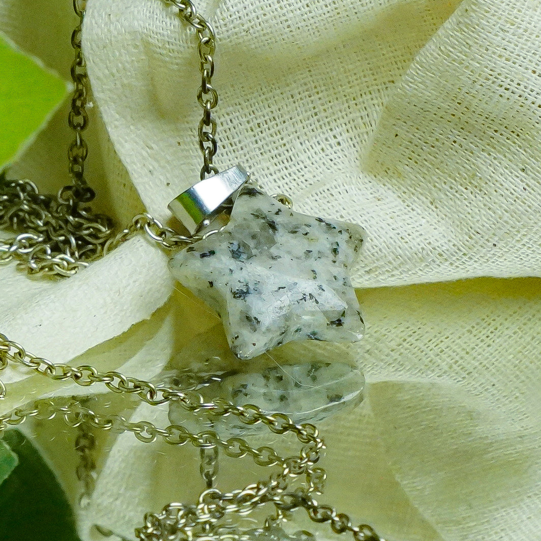 MantraMani® Sesame Jasper Crystal Star Pendant