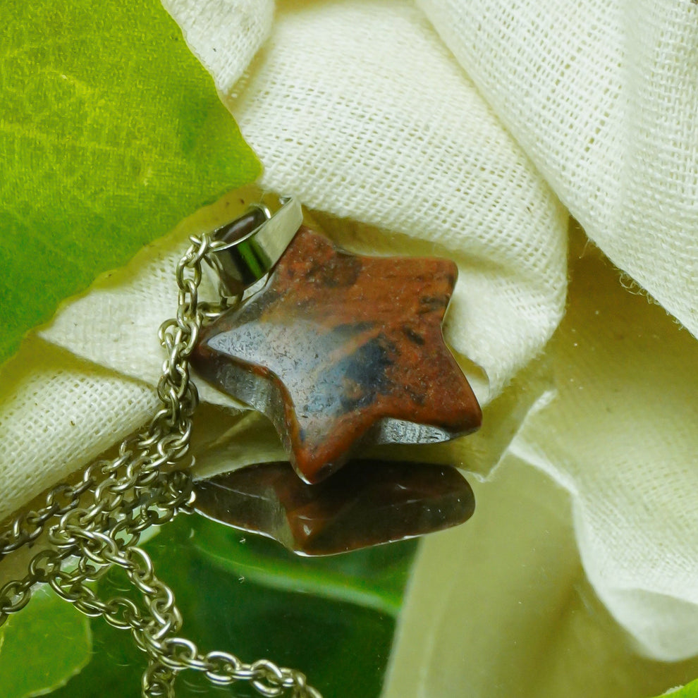 MantraMani® Mahogany Crystal Star Pendant