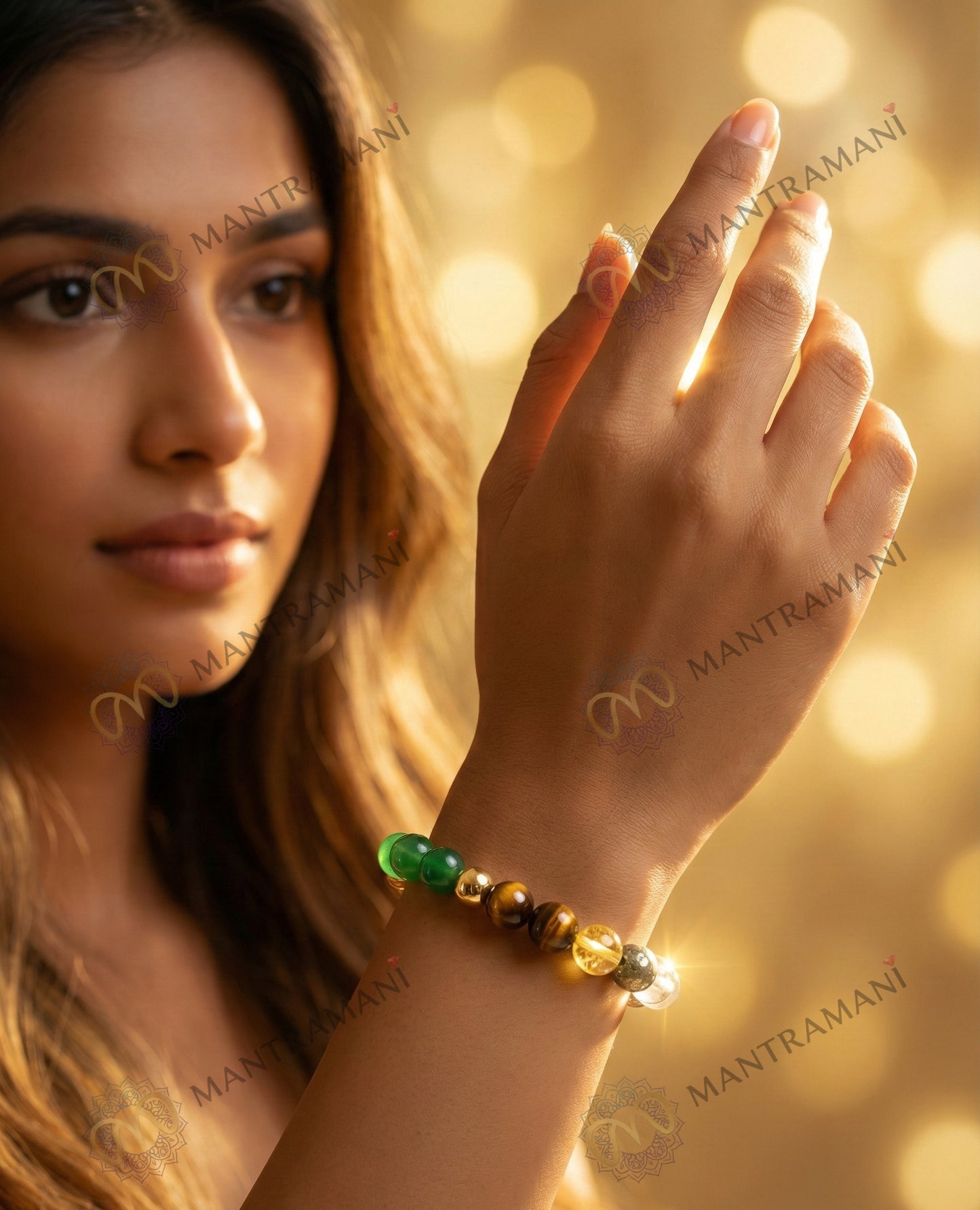 MantraMani® Dhan Vriddhi™ – Money Magnet Bracelet - Attract Wealth • Removes Financial/Money Blockage • Unlock Opportunities • Align With Prosperity Energy