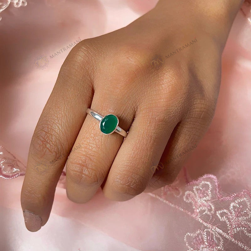 MantraMani® Panna (Real Emerald) Ring: Develop Sharp Intellect and Enhance Growth Opportunities