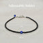 MantraMani® Heart Shape  Onyx Evil Eye Anklet