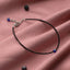 MantraMani® Heart Shape  Onyx Evil Eye Anklet