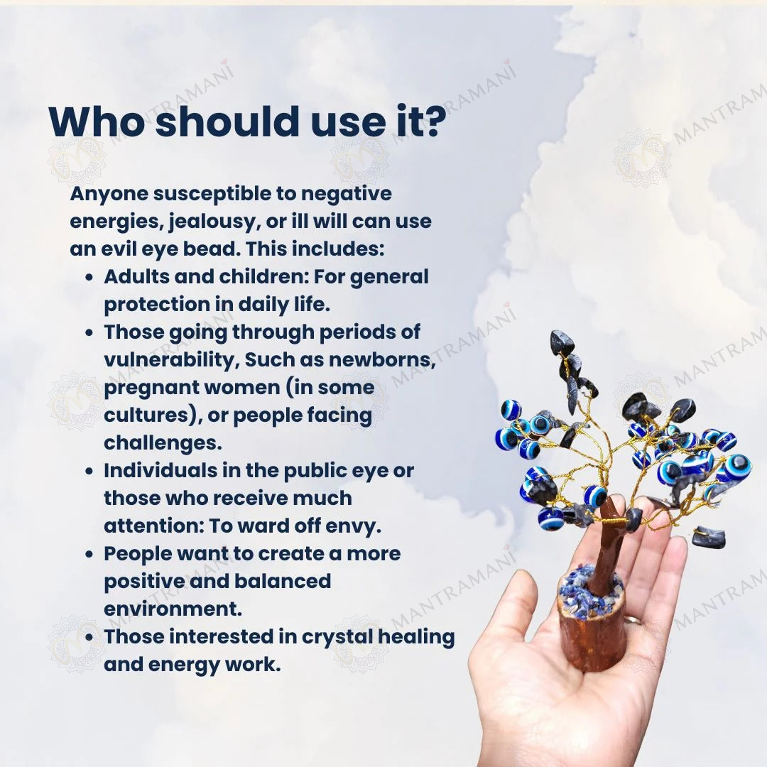 MantraMani® Evil Eye Tree – Protection from Negative Energy & Nazar