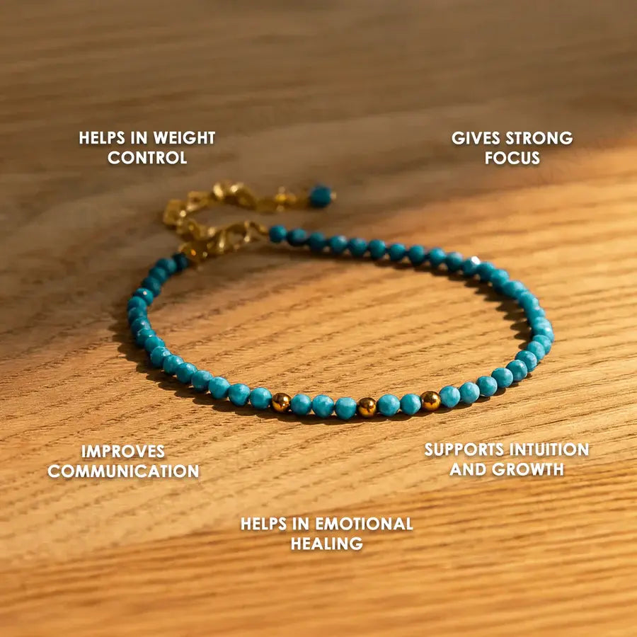 MantraMani® Turquoise Anklet