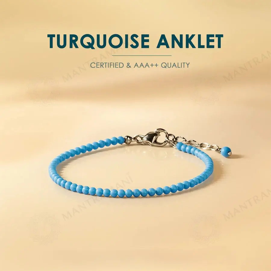 MantraMani® Turquoise Anklet