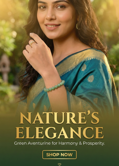 FortuneFlow™ Green Aventurine Bracelet for Luck, Wealth & Emotional Healing | Natural Non-Treated Crystal Beads | Heart Chakra, Focus & Opportunity Bracelet for Men & Women