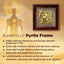 MantraMani® Vakratunda Mahakaya Raw Pyrite Frame for Success