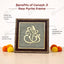 MantraMani® Ganesh Ji Raw Pyrite Frame for Prosperity and Good Fortune