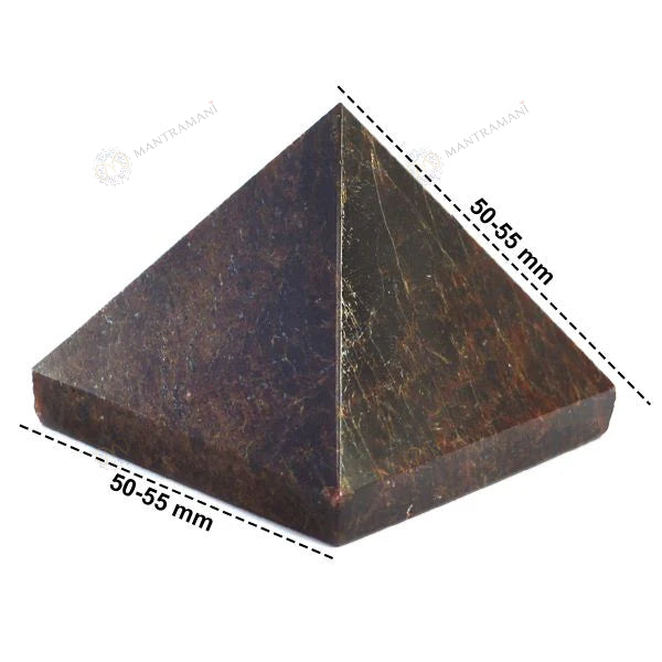 MantraMani® Garnet Pyramid – Love, Confidence & Success Energy Crystal
