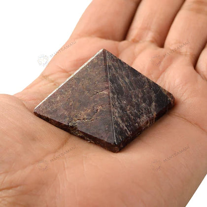 MantraMani® Garnet Pyramid – Love, Confidence & Success Energy Crystal