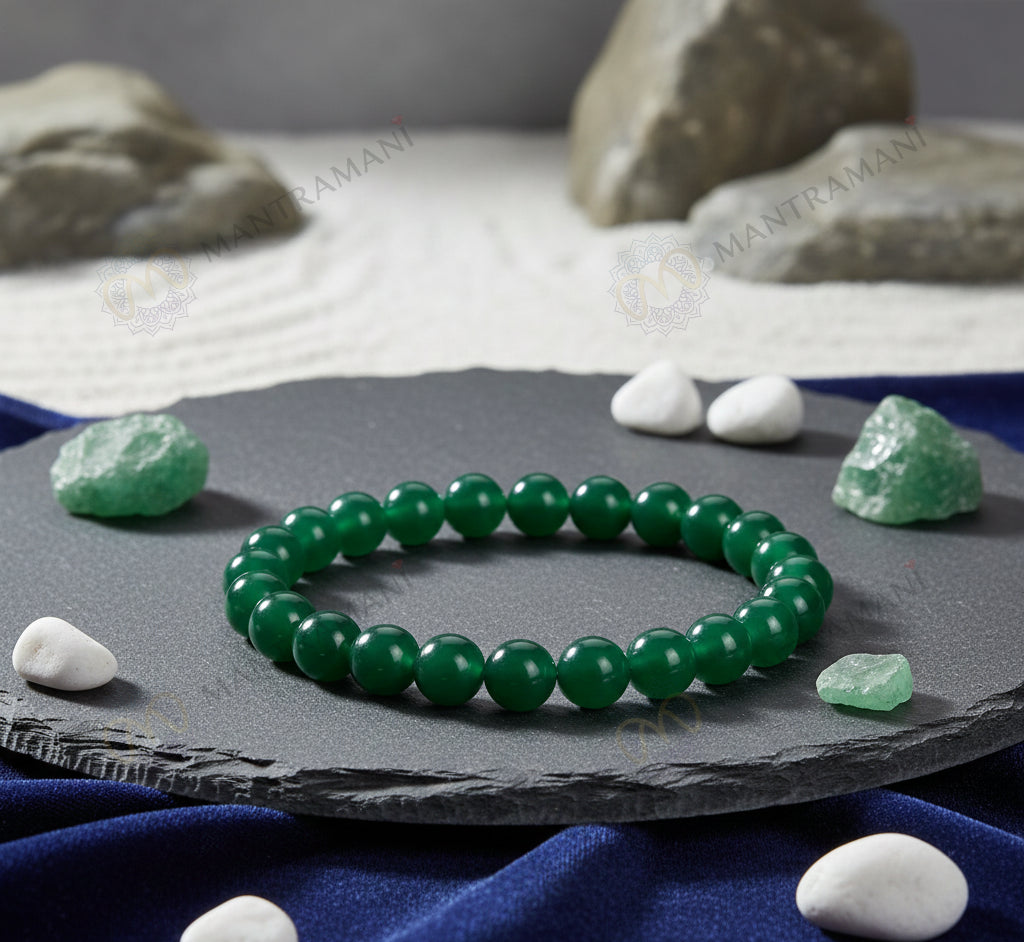 MantraMani® L’Atelier™  Green Jade – Signature Crystal Bracelet by MantraMani