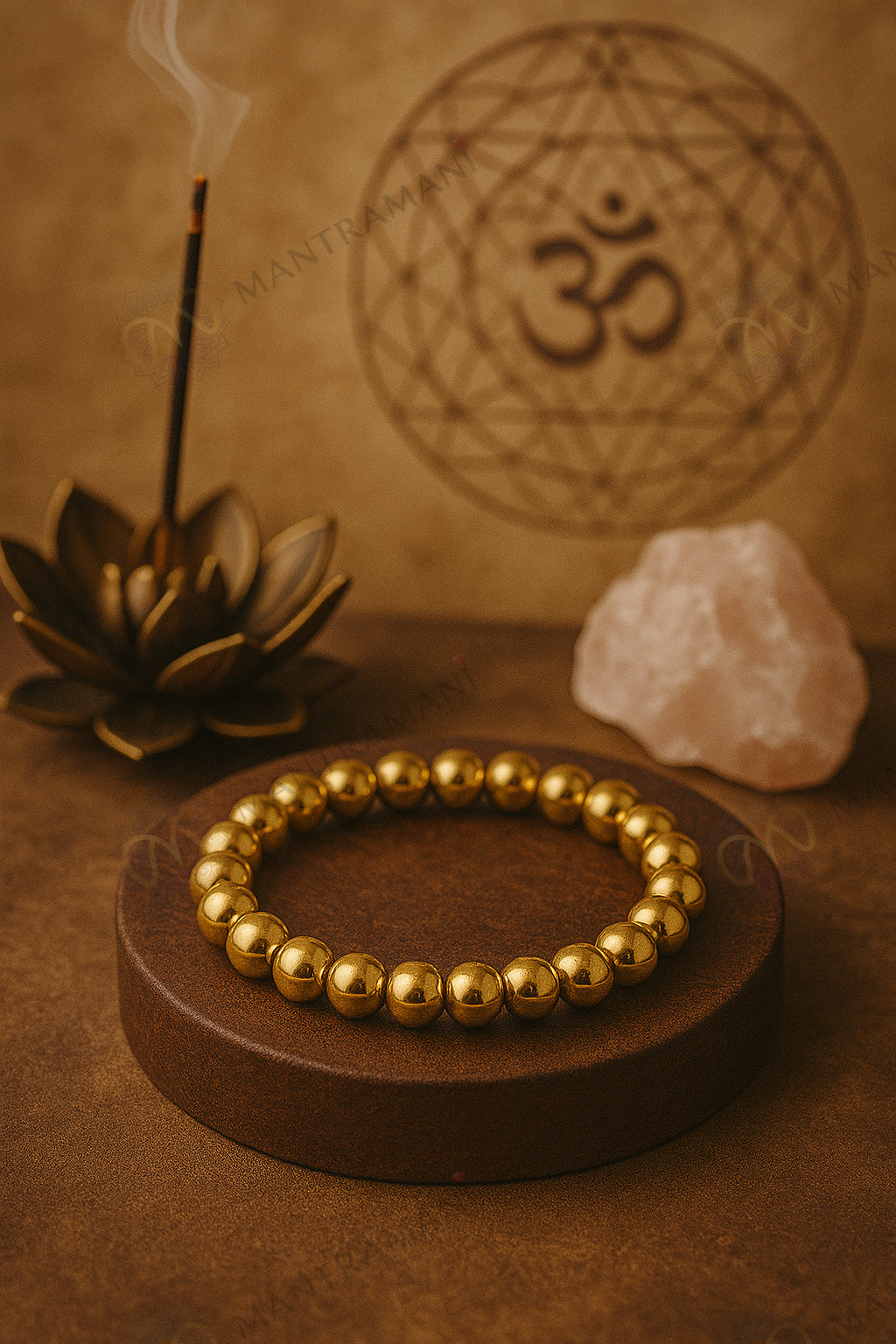 MantraMani® LumiGold™ – Radiant Hematite Bracelet by MantraMani