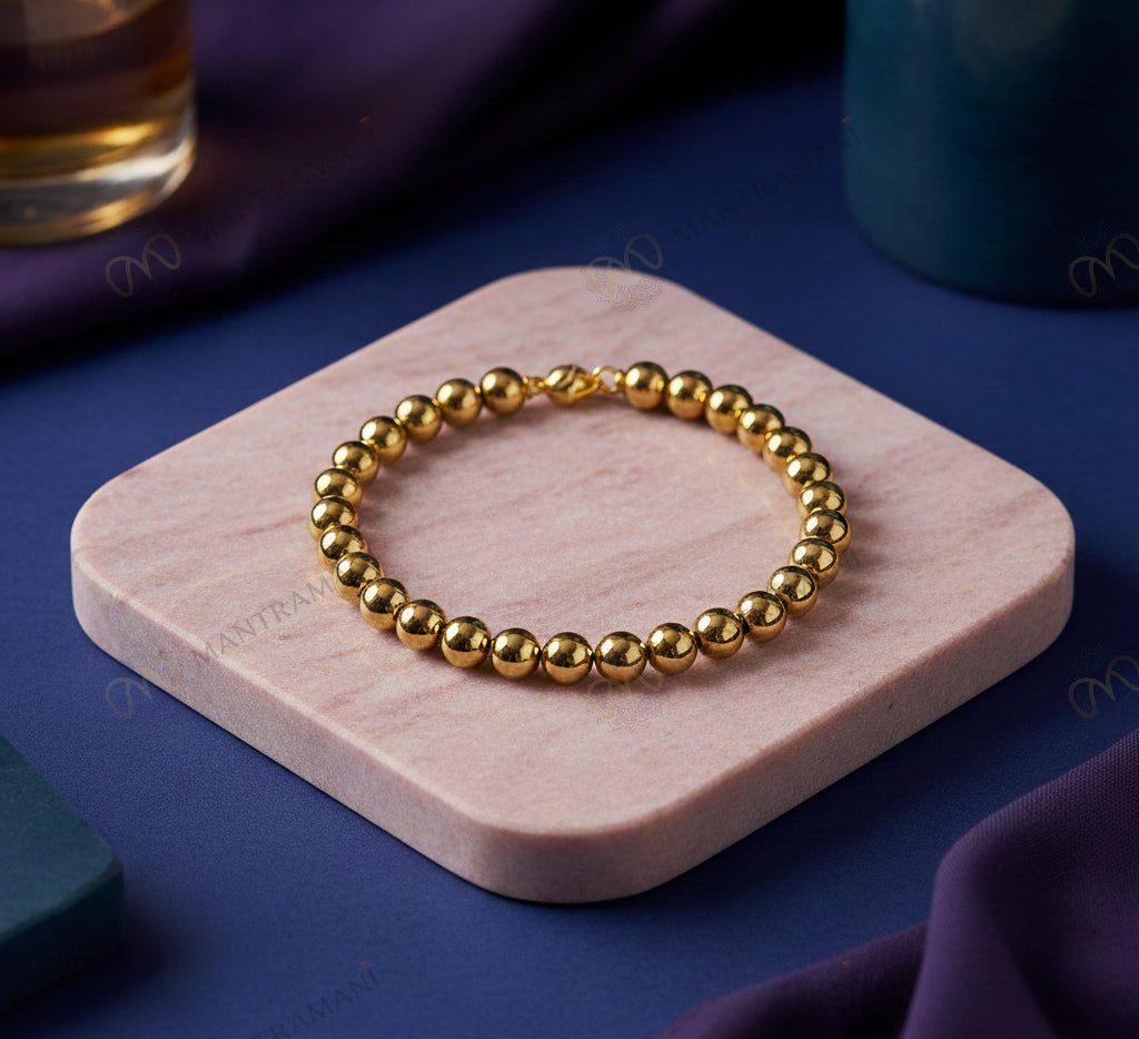 MantraMani® LumiGold™ – Radiant Hematite Bracelet by MantraMani