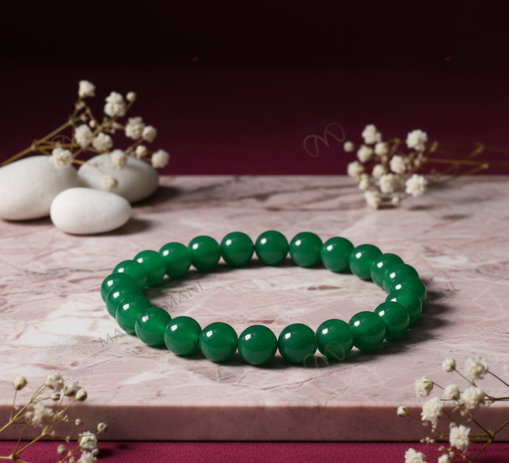 MantraMani® L’Atelier™  Green Jade – Signature Crystal Bracelet by MantraMani