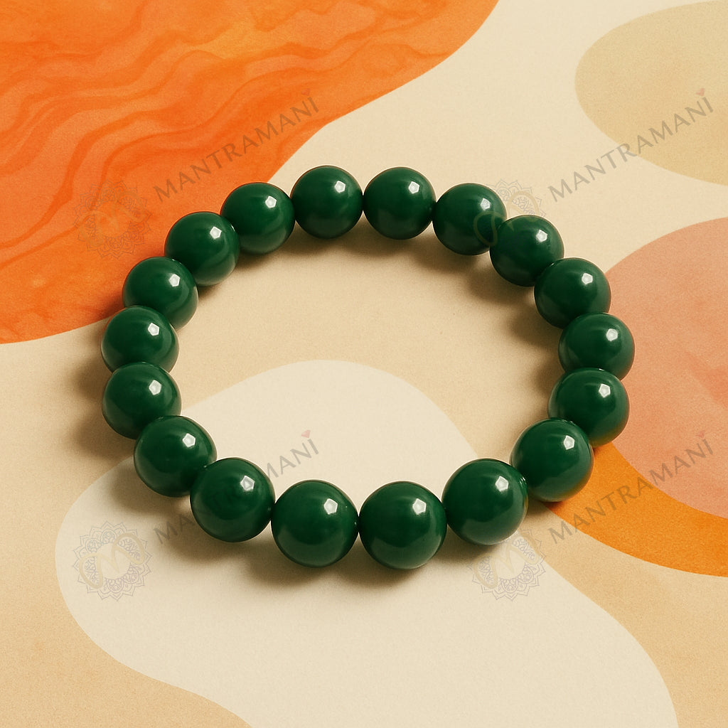 MantraMani® L’Atelier™  Green Jade – Signature Crystal Bracelet by MantraMani