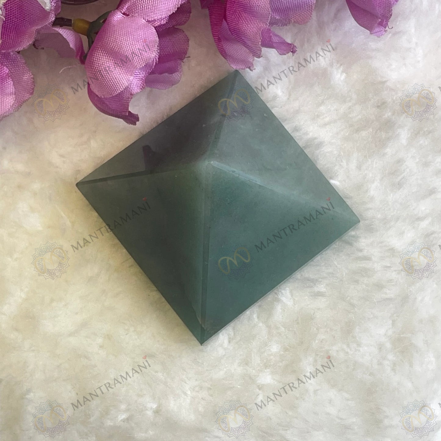 MantraMani® Green Jade Pyramid- Luck &amp; Good Fortune • Harmony &amp; Balance • Wealth Attraction &amp; Prosperity