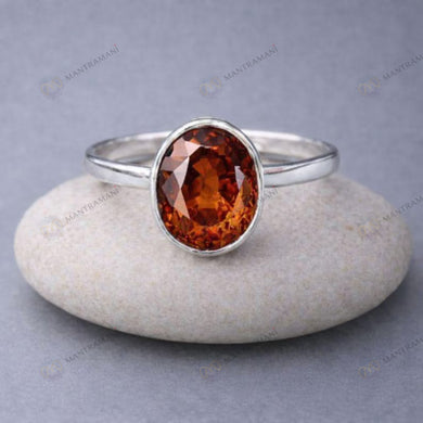 MantraMani® Rahu Hessonite Ring: Protection from Hidden Enemies