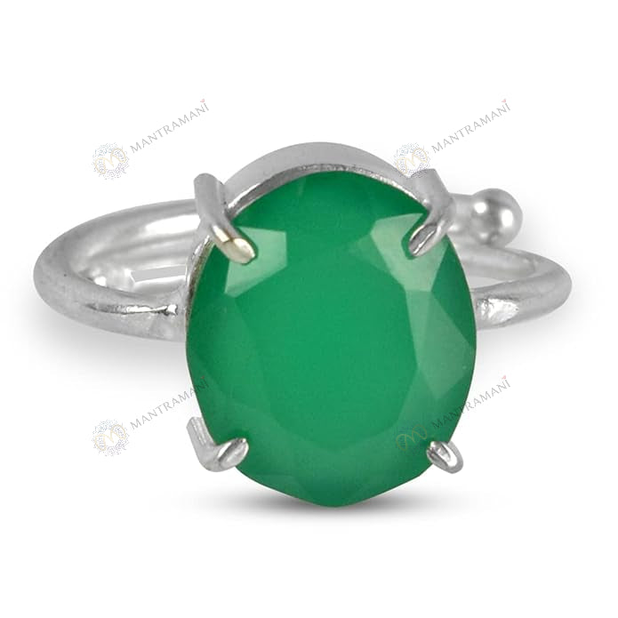 MantraMani® Green Onyx Ring: Encourages Self-Confidence and Willpower
