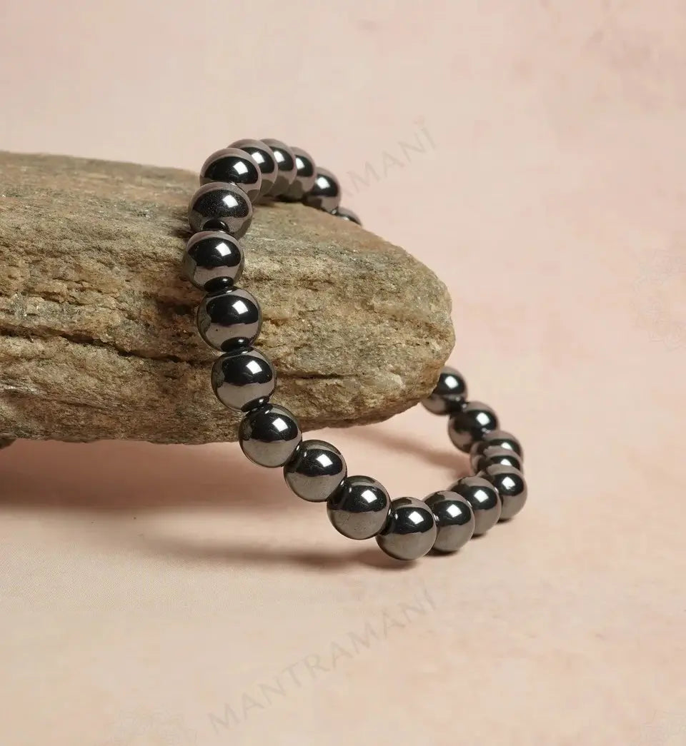 MantraMani® Hematite Bracelet – Grounding, Protection & Mental Clarity