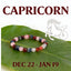 MantraMani® Capricorn Zodiac Birthstone Crystal Bracelet- 8 mm- Makar rashi crystal bracelet