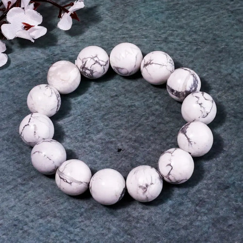 MantraMani® Howlite Bracelet – Calm Mind, Stress Relief & Better Sleep