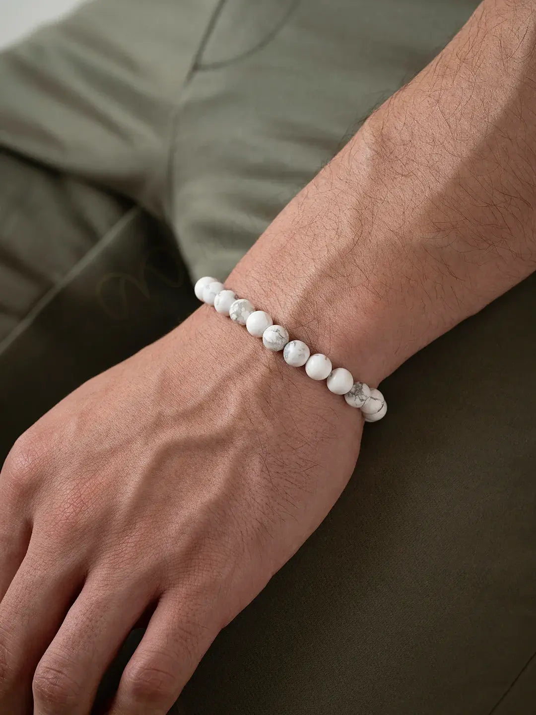 MantraMani® Howlite Bracelet – Calm Mind, Stress Relief & Better Sleep