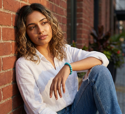 Turquoise Céleste Irani Firoza – Natural Iranian Turquoise Protection, Wealth & Health Bracelet (AAA Grade | Jupiter Energy | Evil Eye Shield)