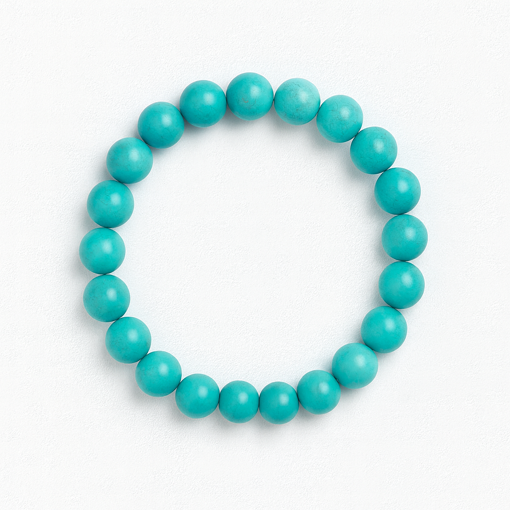 Turquoise Céleste Irani Firoza – Natural Iranian Turquoise Protection, Wealth & Health Bracelet (AAA Grade | Jupiter Energy | Evil Eye Shield)