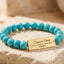 MantraMani® Turquoise Céleste Irani Firoza – Natural Iranian Turquoise Protection, Wealth & Health Bracelet (AAA Grade | Jupiter Energy | Evil Eye Shield)
