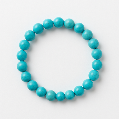 Turquoise Céleste Irani Firoza – Natural Iranian Turquoise Protection, Wealth & Health Bracelet (AAA Grade | Jupiter Energy | Evil Eye Shield)