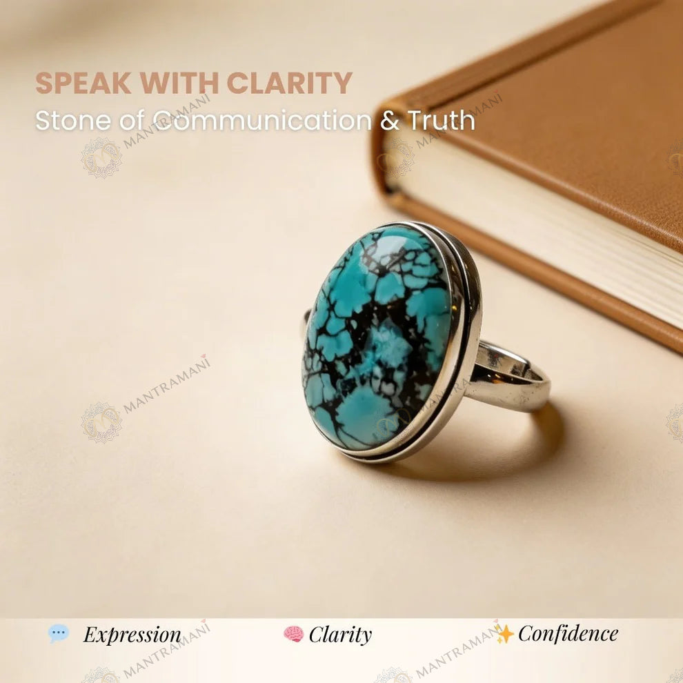 MantraMani® Turquoise Ring: Strengthens Communication & Confidence