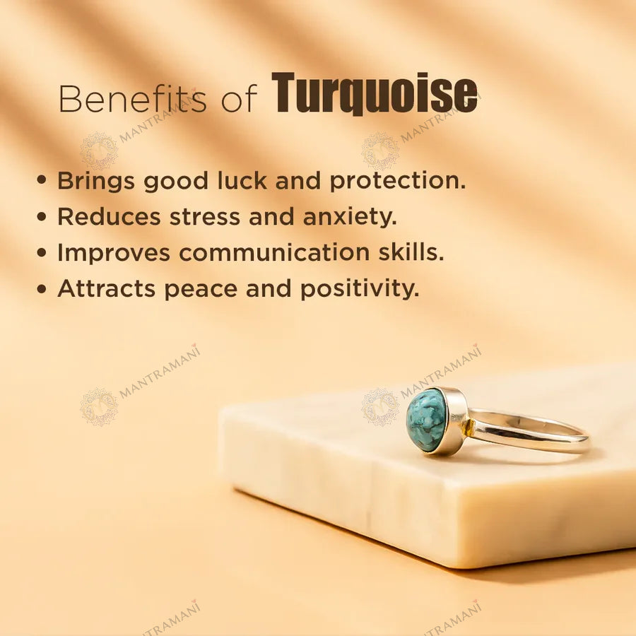 MantraMani® Turquoise Ring: Strengthens Communication & Confidence
