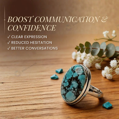 MantraMani® Turquoise Ring: Strengthens Communication & Confidence