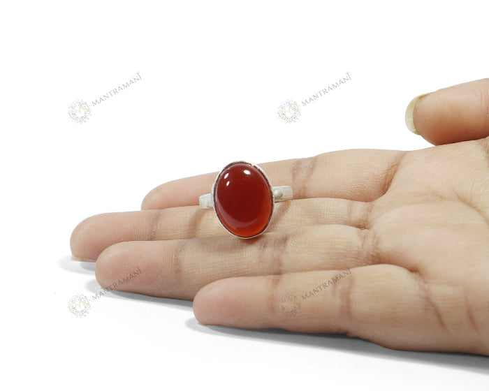 MantraMani® Red Jasper Ring: Courage and Confidence