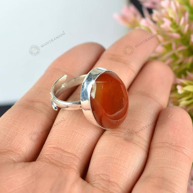 MantraMani® Red Jasper Ring: Courage and Confidence