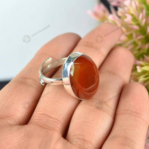 MantraMani® Red Jasper Ring: Courage and Confidence